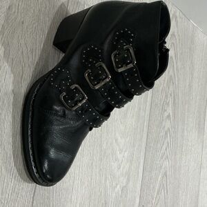 Paul Green Triple Buckle Black Ankle Booties